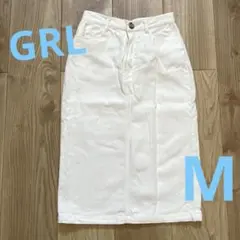 GRLホワイトコットンタイトスカート M 裏地あり