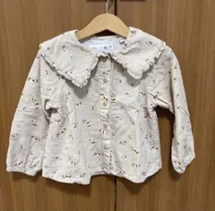 ZARA 花柄 コーデュロイ ブラウス 98cm