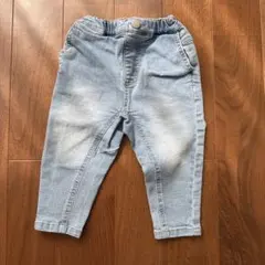 【美品】ブランシェス テーパードデニムパンツ　90