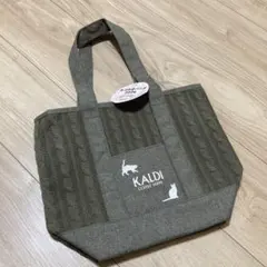 [新品・未使用]カルディ 猫の日 トートバッグ カーキ