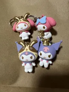 My Melody KUROMI ラバーキーホルダー 4個セット　宇佐美