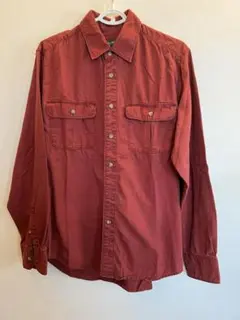Eddie Bauer 赤 長袖シャツ M