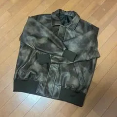 ブラウン スエード風レザージャケット