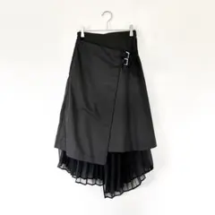 kOhAKU アシンメトリープリーツスカート(黒) M〜Lサイズのサムネイル