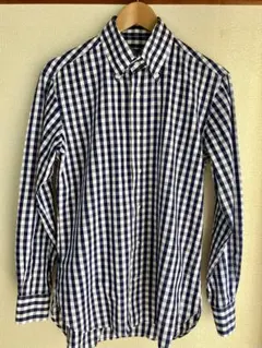 イタリア製 BEAMS F×ORIAN ボタンダウンシャツ チェック柄 Mサイズ
