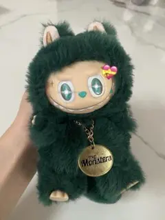 ジモモ　38cm 置きタイプ　海外グレーの動物フード付きキャラクターぬいぐるみ 7581_2.jpg