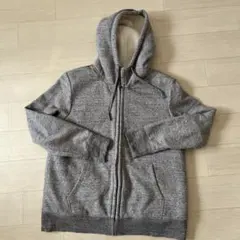 UNIQLO 内側ボア　ジップアップパーカー グレー