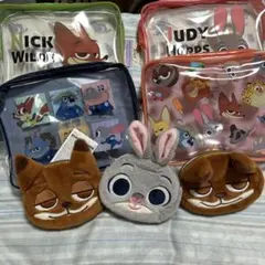 ズートピア ダイソー ポーチ エコファーポーチ ニック ジュディ ビニールポーチ