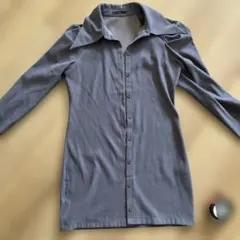 【美品】EMODA グレー ミニワンピース Fサイズ