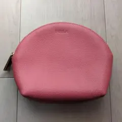 FURLA　フルラ　ラウンド型　ポーチ　コーラル　ピンク系