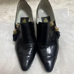 LANVIN ランバン　パンプス　レザー　黒×ゴールド　23のサムネイル