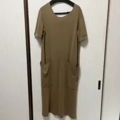 ADAWAS半袖 ロングワンピース ブラウンのサムネイル