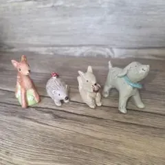 動物　置物　ナチュラル雑貨　ハリネズミ╱イヌ╱リス╱シカ