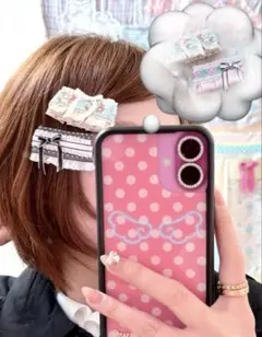 リボンデザイン ヘアピン 一つ