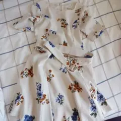 MISCH MASCH フラワープリント 半袖ワンピース