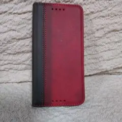 手帳型スマホケース 赤と黒 SONY Xperia Ace SO-02L