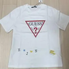 guess ヒョンジン 男女兼用マルチストライプTシャツ キャメル FF 