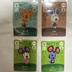 amiiboカード あつ森 どうぶつの森 チーズ とめ ふくこ ピン