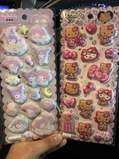 日焼けキティ マイメロ クロミ もちもちマシュマロシール