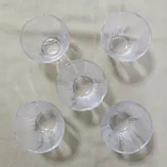 食器　ガラス小鉢 ソーメン小鉢 5客セット デザートカップ　昭和レトロのサムネイル