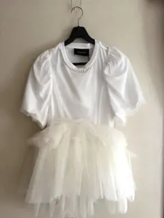 Simone Rocha パール装飾 チュール Tシャツのサムネイル