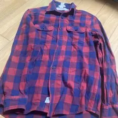 L.O.G.G. H&M 赤と紺のチェックネルシャツ Sサイズ