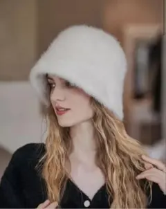 白　バケットハット