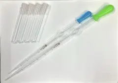 유리 드롭퍼 실험실 세트, 코마고메 피펫, 5mL, 2mL, 스냅 튜브 4개, 과학 연구 용품