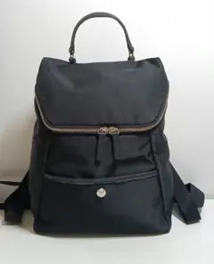 超美品　アニエスベー　リュック　一部レザー　黒