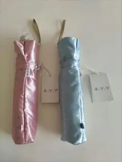 折り畳み傘　レディース　2本セット　水色　ピンク