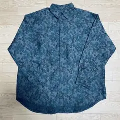 HARE フラワー ジャガード 長袖シャツ 刺繍　カバーオール　花柄　S