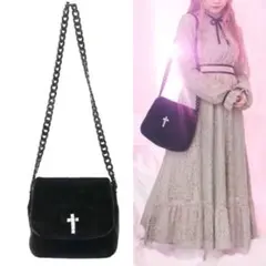 イートミーフェイクファーショルダーBAG（ブラック）
