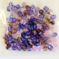 7695 チェコビーズ ファイアポリッシュ アソート 4mm 100個