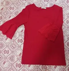 earth music&ecology⭐トップス⭐ 赤⭐カットソー⭐サイズＭ