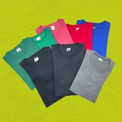 8枚セット 70s〜90s 無地 ポケットTシャツ ポケTまとめ売り M〜XL 