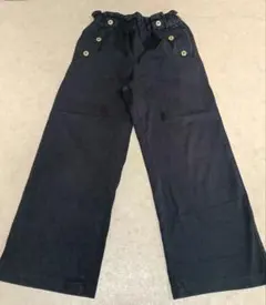 150cm黒いウエストゴムパンツ