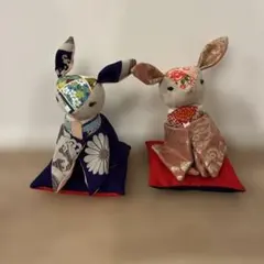 ハンドメイド　雛人形　雛祭り　うさぎ