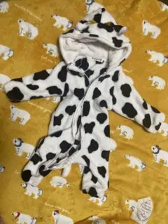 ベビー 子ども服 CROISSANCE BEBE 牛柄 着ぐるみ 80