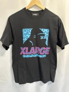 XLARGE ゴリラロゴ Tシャツ M レオパード柄 ブラック エクストララージ