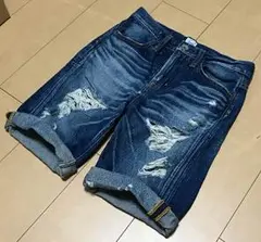 マウジー美品ダメージデニムショートパンツ0ディーゼルロデオエモダアバクロ