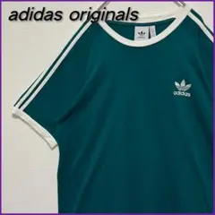 adidas アディダスオリジナルス ３ストライプス 刺繍ロゴ Tシャツ