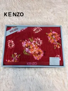 ★KENZO★赤花柄バスタオル★新品箱付★60×120★西川産業★素敵★のサムネイル