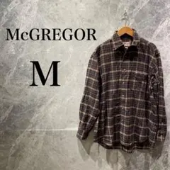 McGregor メンズ L 茶系チェック フランネルシャツ 美品
