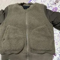 COMME CA ISM ボア MA-1ジャケット 130A オリーブグリーン