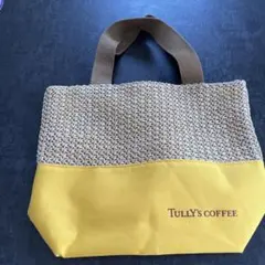 TULLY'S COFFEE トートバッグ イエロー ベージュ