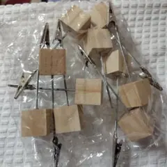 木製ブロック付きメモカードスタンドクリップ 10個入り
