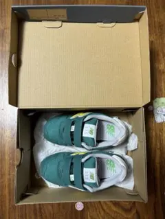 【記名あり】New Balance 313 スニーカー 17.5cm グリーン