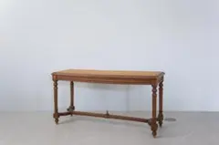 フランスアンティーク木製ベンチスツール/長椅子イス/腰掛け/籐ラタン(93-66 フランスアンティーク木製ベンチスツール/長椅子イス/腰掛け/籐ラタン