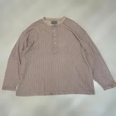 90s vintageヘンリーネック　ロンT アバクロ　ストライプ 長袖のサムネイル