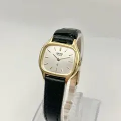 稼動品　セイコー SEIKO 腕時計　レディース　スクエア　シルバー　ゴールド